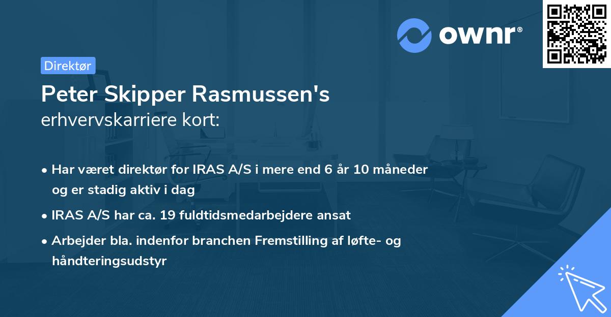 Peter Skipper Rasmussen's erhvervskarriere kort
