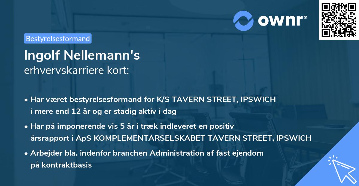 Ingolf Nellemann's erhvervskarriere kort
