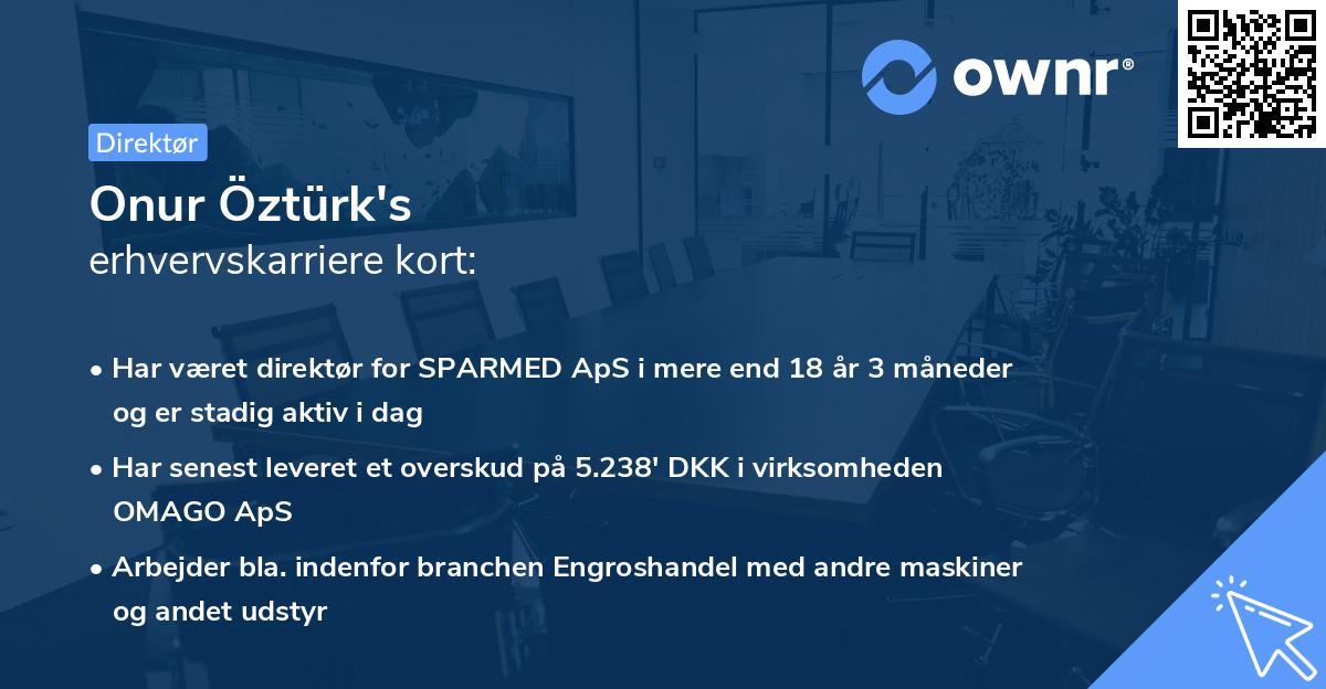 Onur Öztürk's erhvervskarriere kort