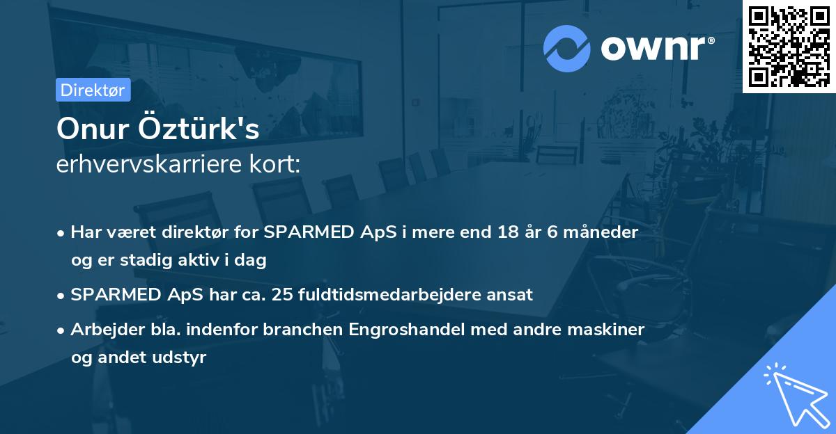 Onur Öztürk's erhvervskarriere kort