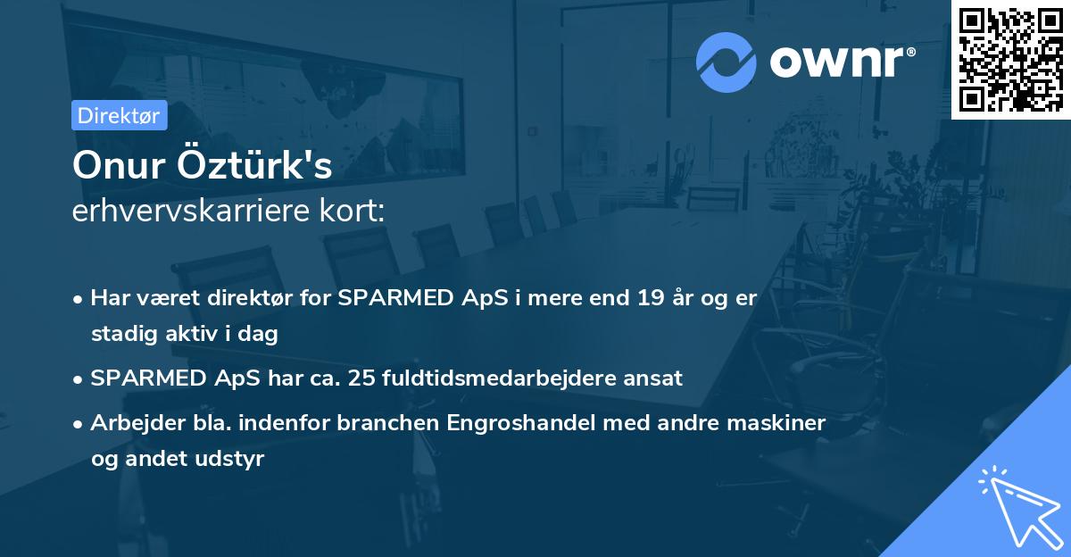 Onur Öztürk's erhvervskarriere kort