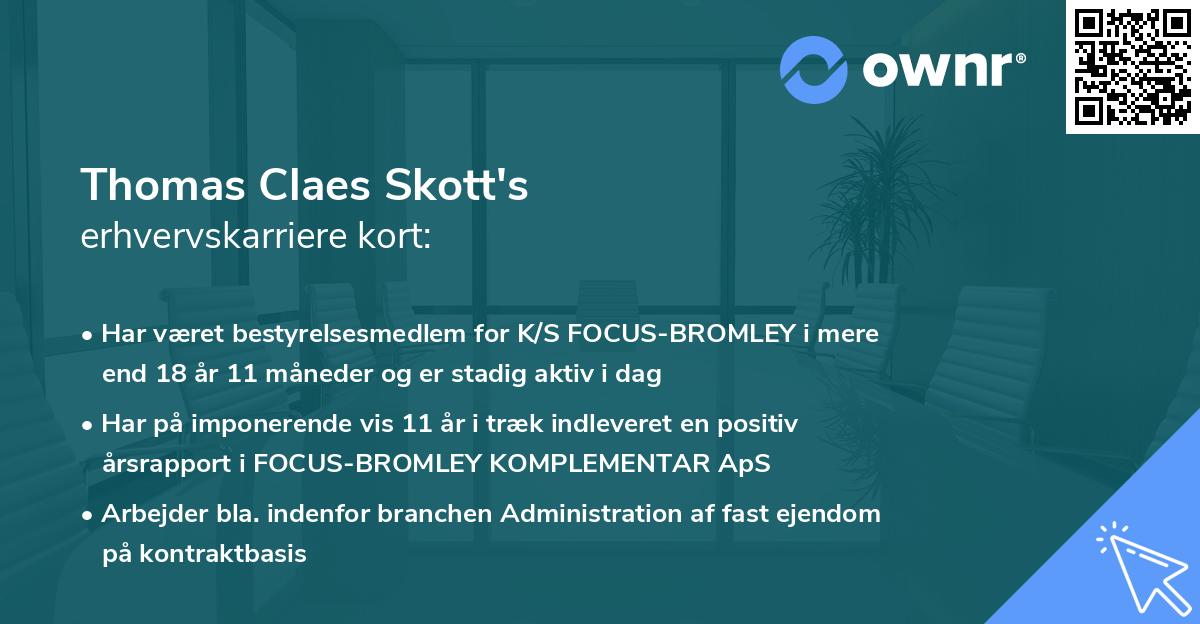 Thomas Claes Skott's erhvervskarriere kort