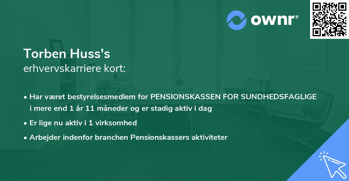 Torben Huss's erhvervskarriere kort