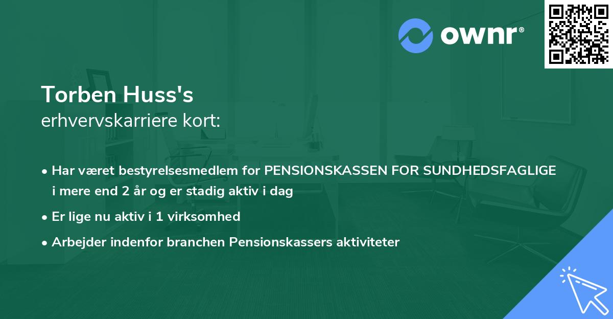 Torben Huss's erhvervskarriere kort