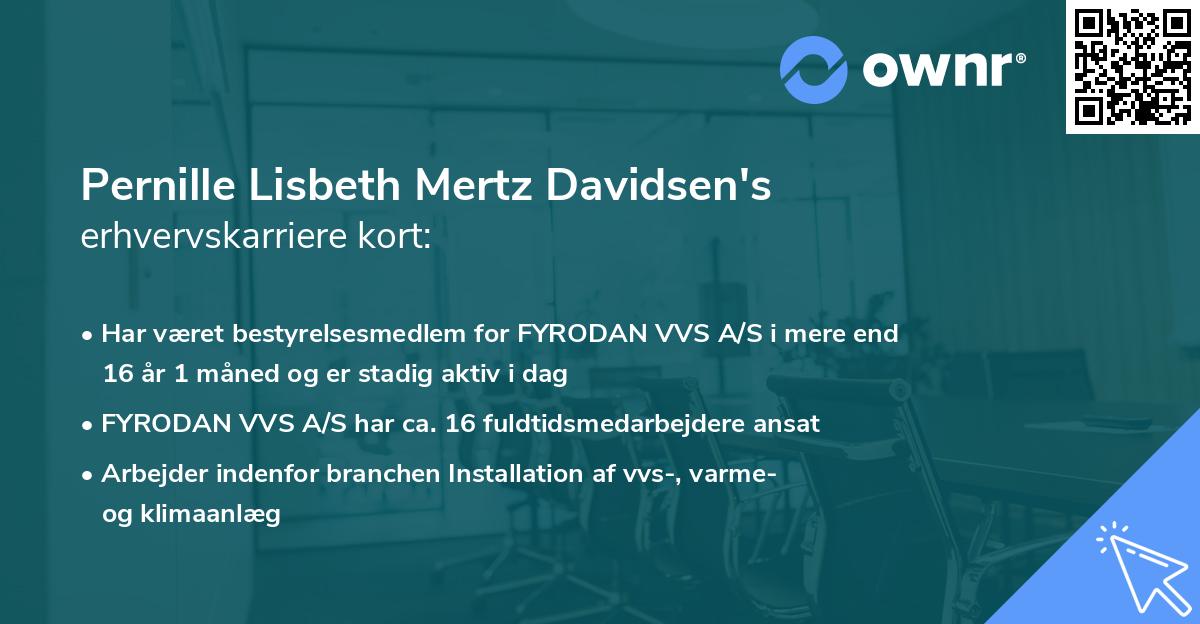 Pernille Lisbeth Mertz Davidsen's erhvervskarriere kort