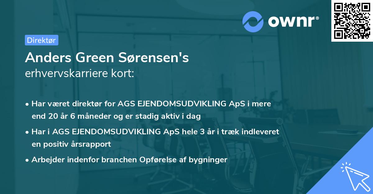 Anders Green Sørensen's erhvervskarriere kort