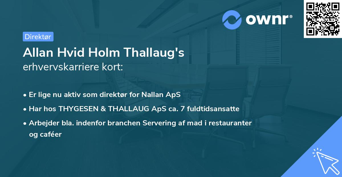 Allan Hvid Holm Thallaug's erhvervskarriere kort