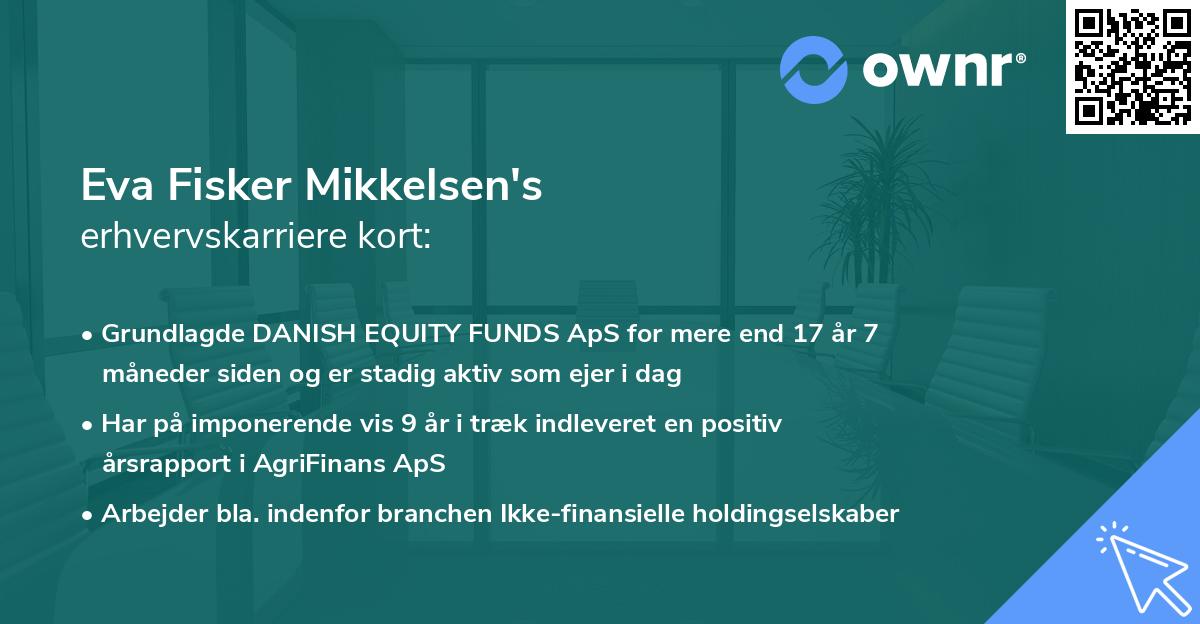 Eva Fisker Mikkelsen's erhvervskarriere kort