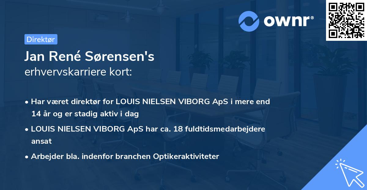 Jan René Sørensen's erhvervskarriere kort