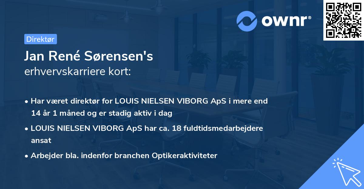 Jan René Sørensen's erhvervskarriere kort