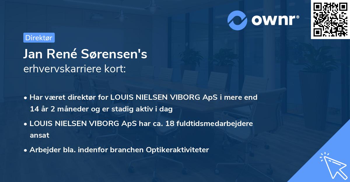 Jan René Sørensen's erhvervskarriere kort