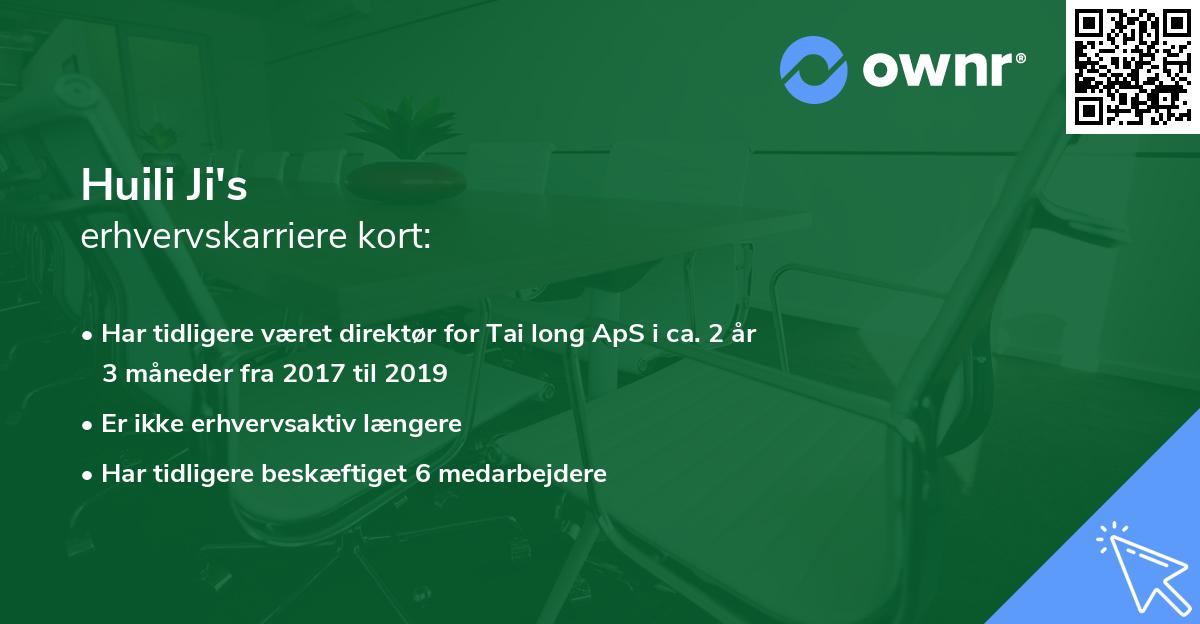Huili Ji's erhvervskarriere kort