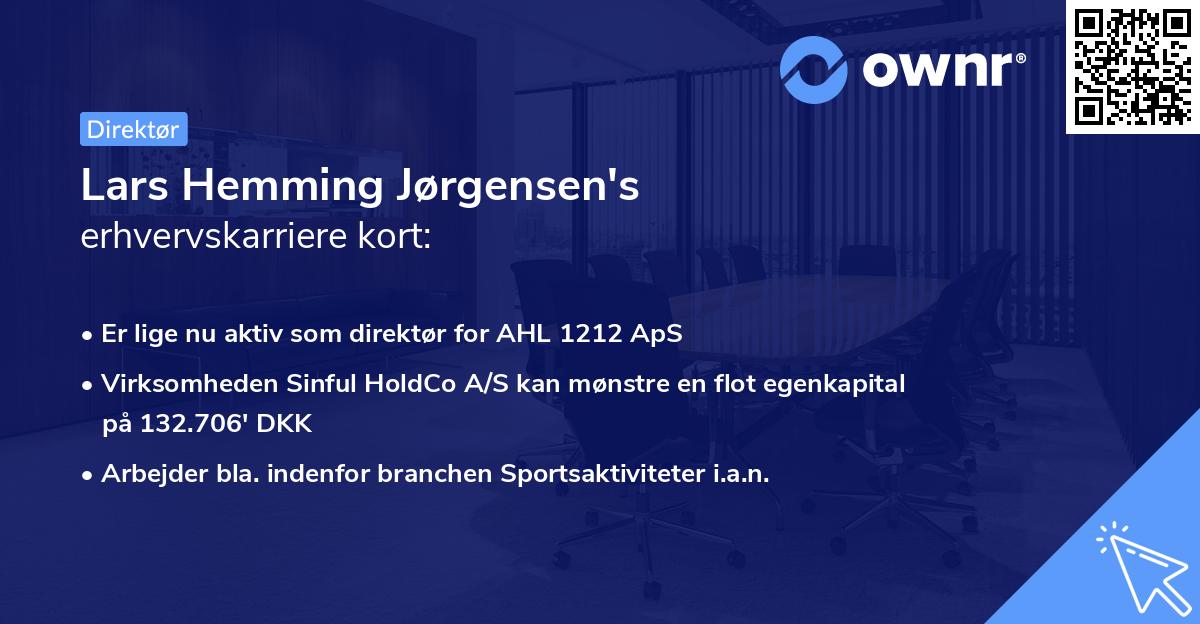 Lars Hemming Jørgensen's erhvervskarriere kort