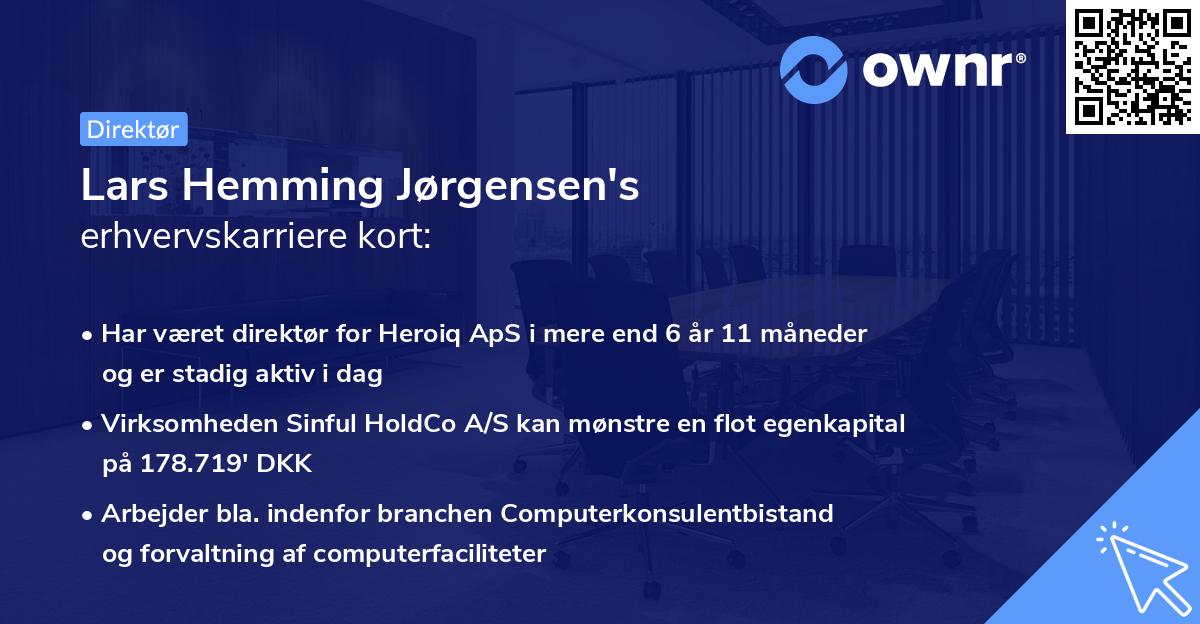Lars Hemming Jørgensen's erhvervskarriere kort