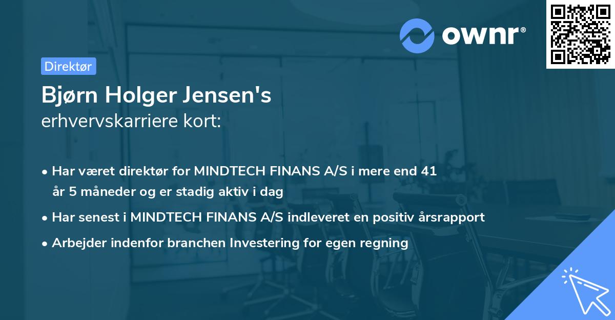 Bjørn Holger Jensen's erhvervskarriere kort