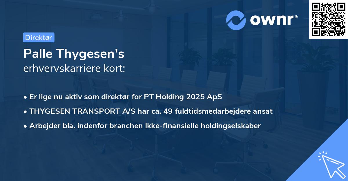 Palle Thygesen's erhvervskarriere kort