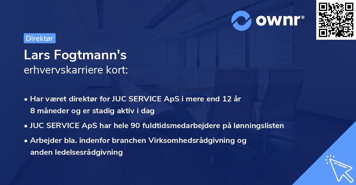 Lars Fogtmann's erhvervskarriere kort