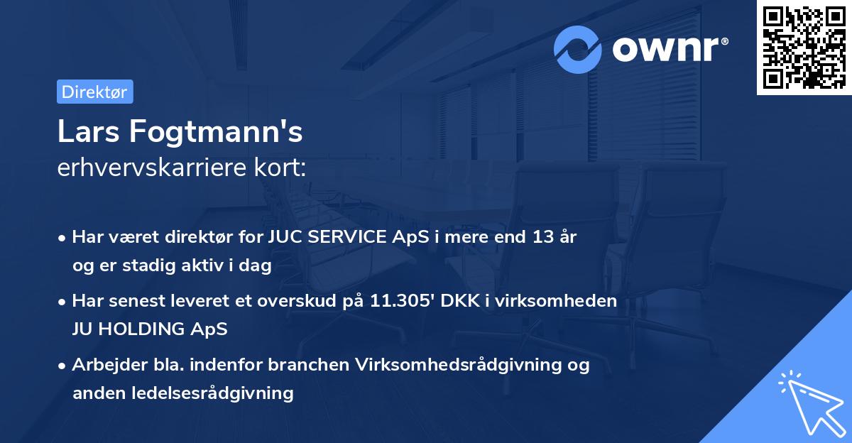 Lars Fogtmann's erhvervskarriere kort