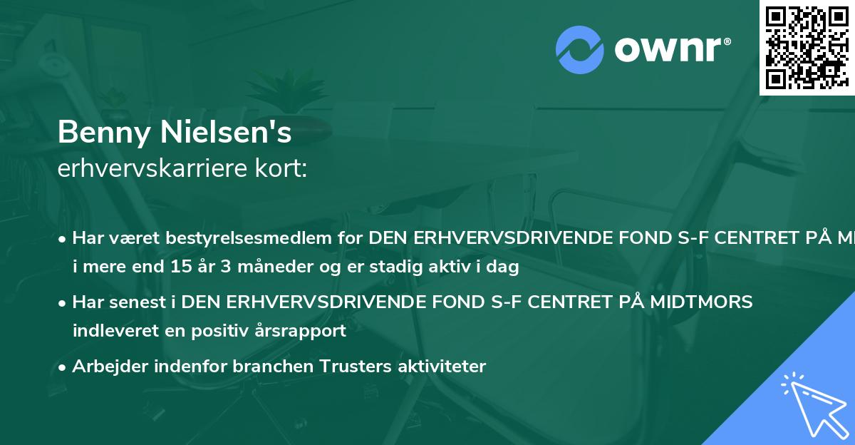 Benny Nielsen's erhvervskarriere kort