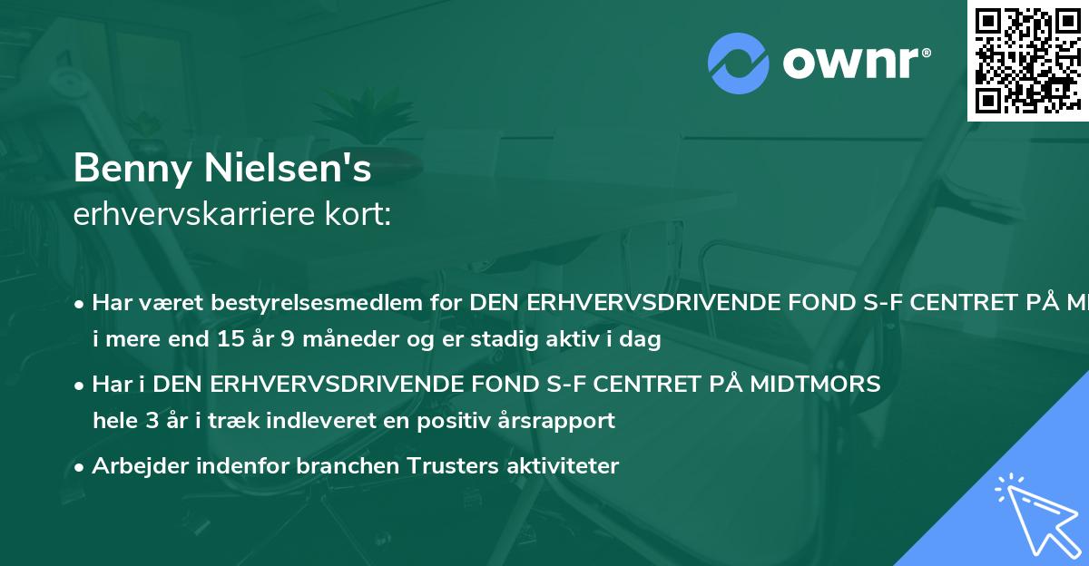 Benny Nielsen's erhvervskarriere kort