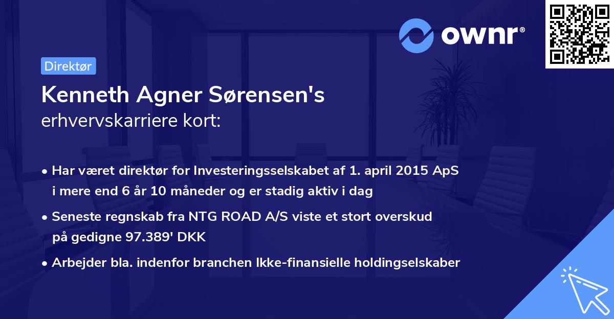 Kenneth Agner Sørensen's erhvervskarriere kort