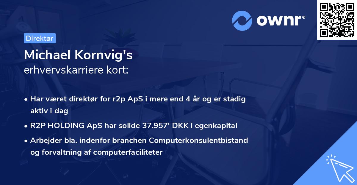 Michael Kornvig's erhvervskarriere kort