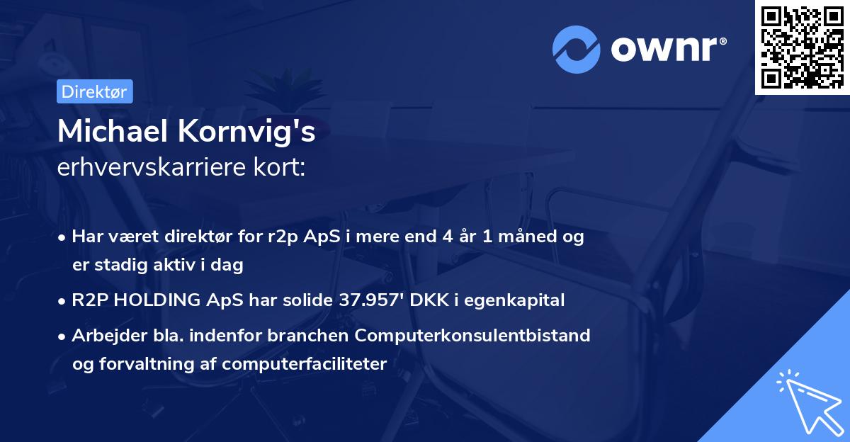Michael Kornvig's erhvervskarriere kort