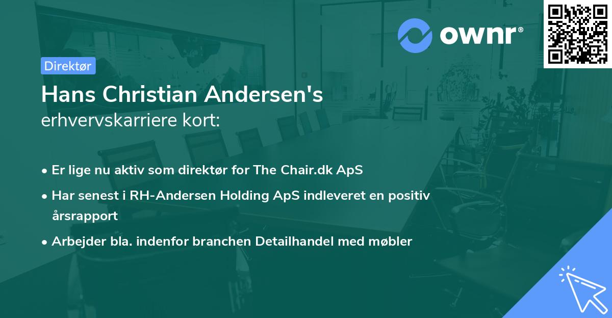 Hans Christian Andersen's erhvervskarriere kort