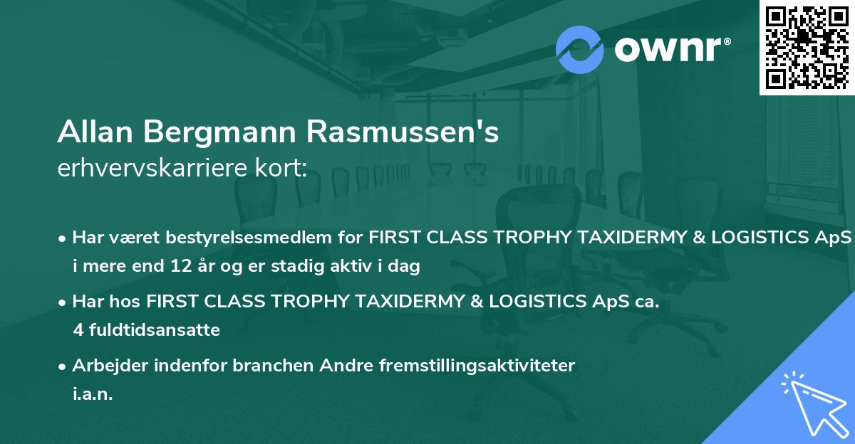 Allan Bergmann Rasmussen's erhvervskarriere kort
