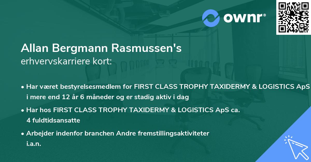 Allan Bergmann Rasmussen's erhvervskarriere kort