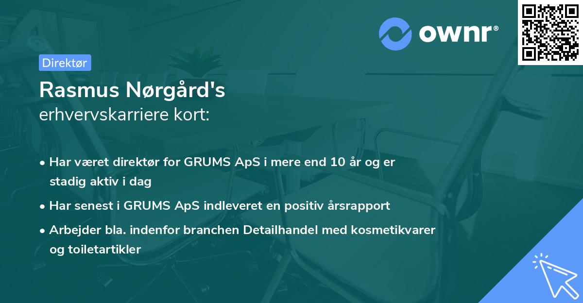 Rasmus Nørgård's erhvervskarriere kort