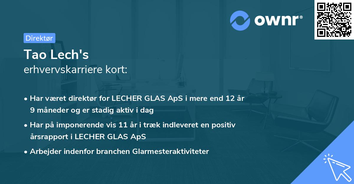Tao Lech's erhvervskarriere kort