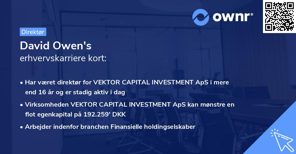 David Owen's erhvervskarriere kort