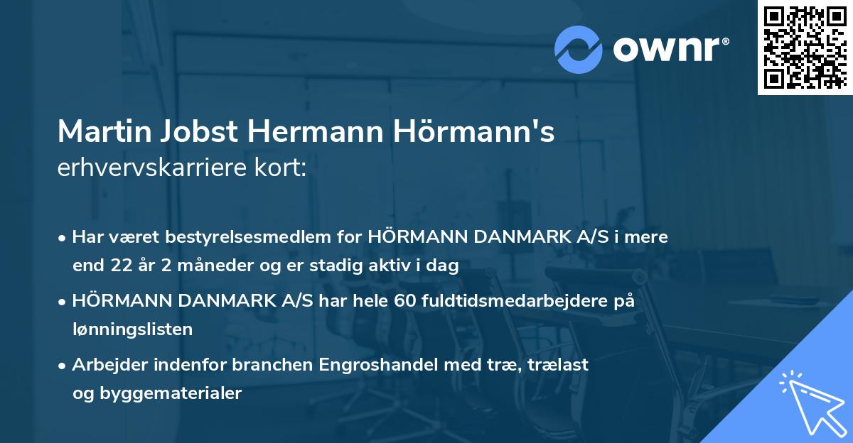 Martin Jobst Hermann Hörmann's erhvervskarriere kort