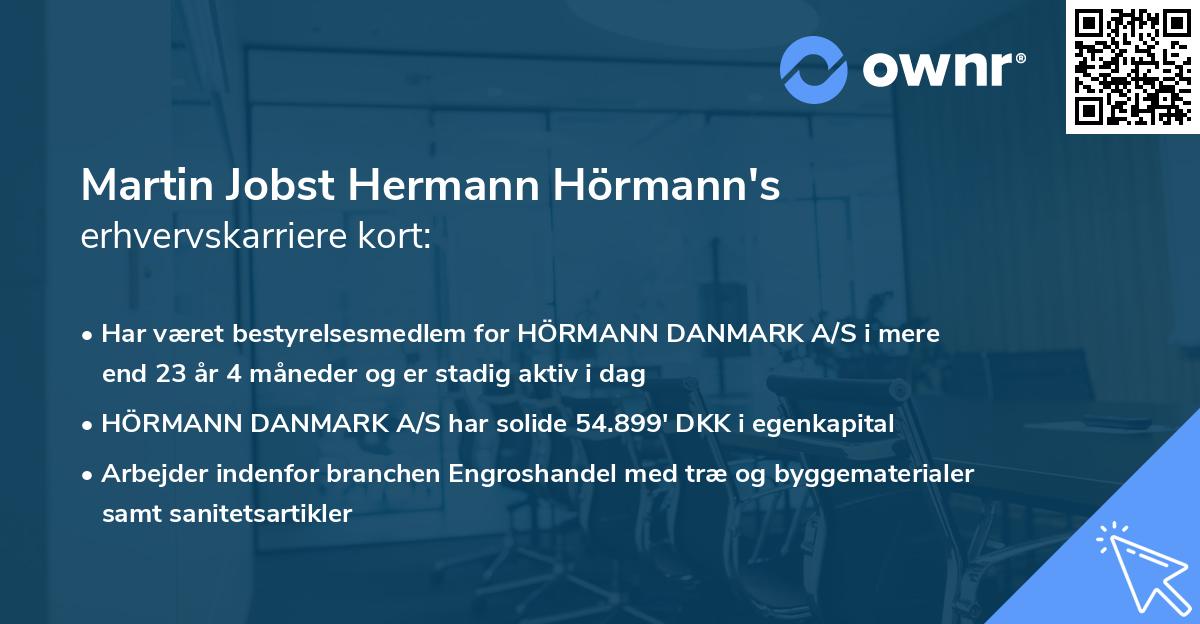 Martin Jobst Hermann Hörmann's erhvervskarriere kort