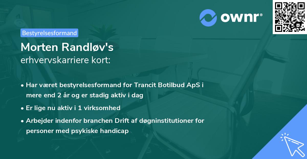 Morten Randløv's erhvervskarriere kort