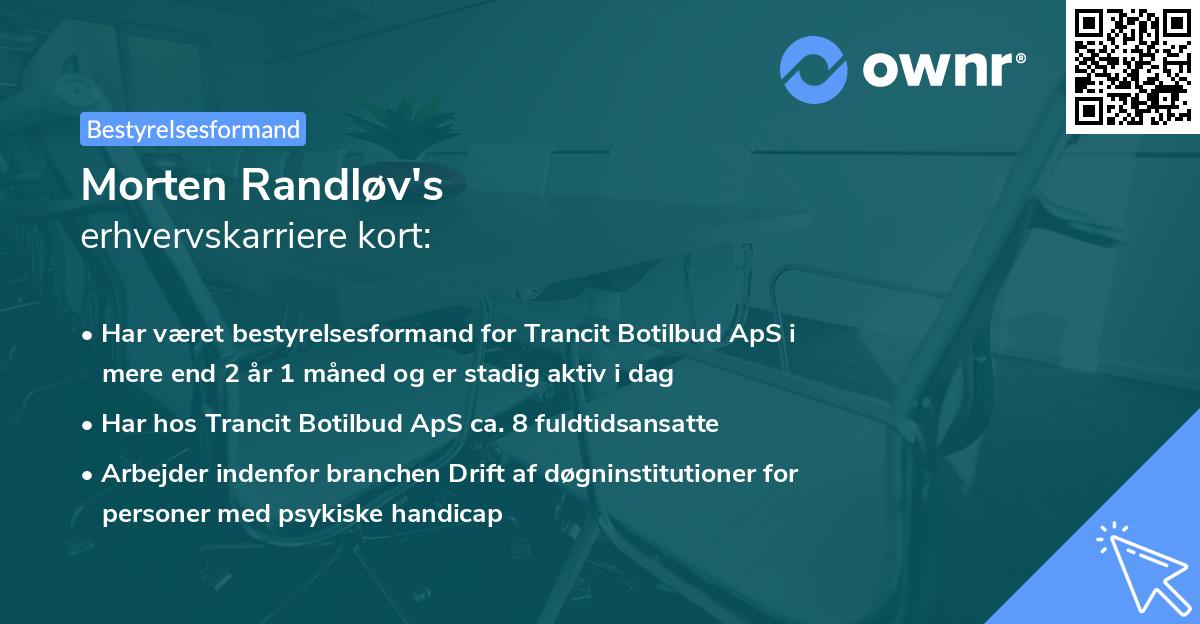 Morten Randløv's erhvervskarriere kort