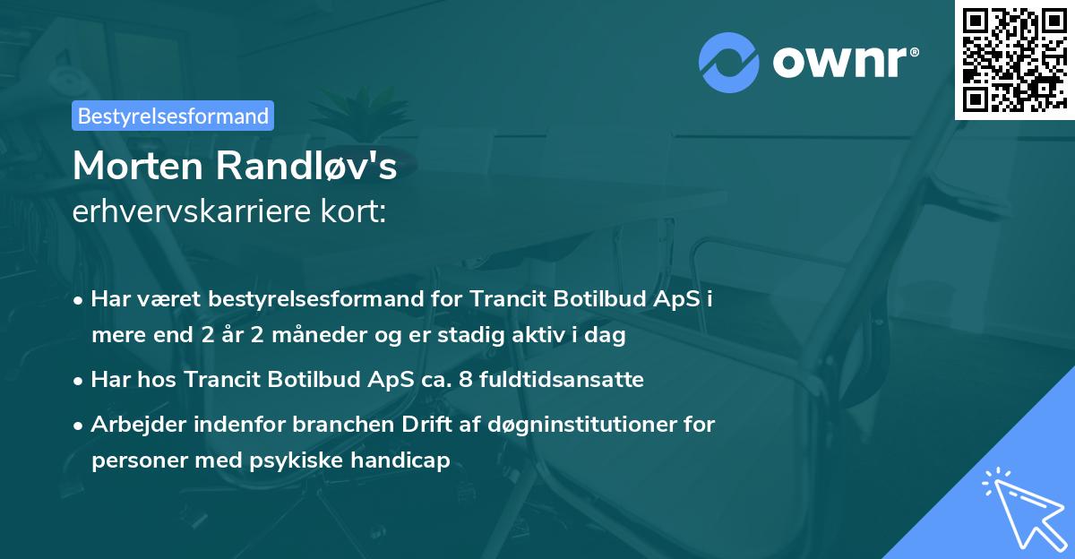 Morten Randløv's erhvervskarriere kort