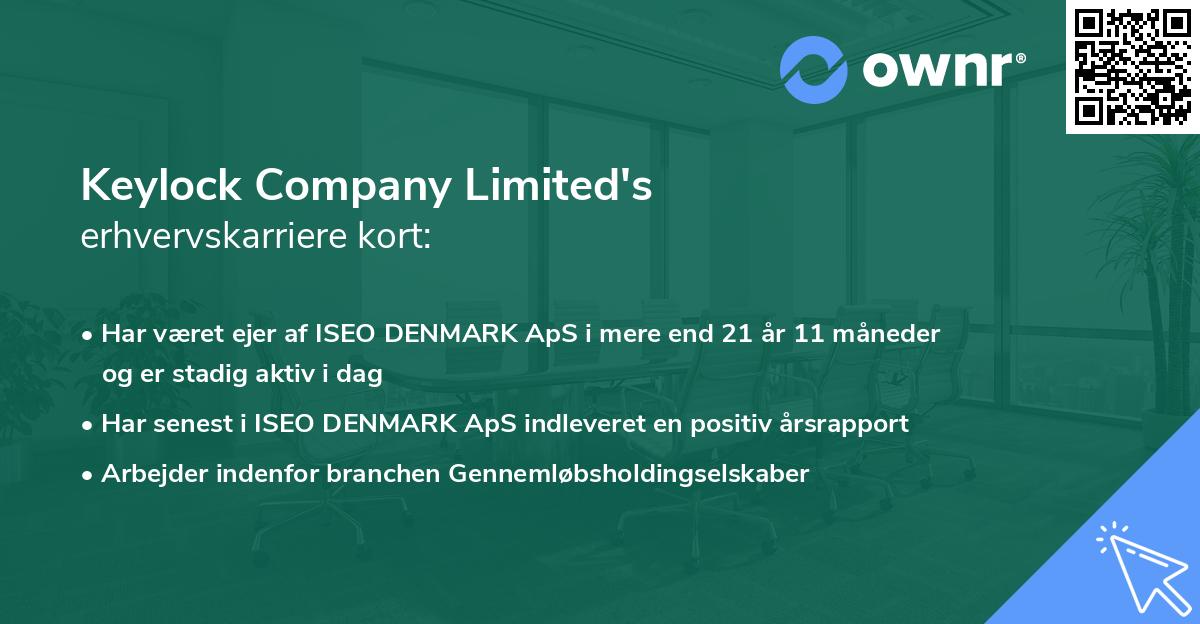 Keylock Company Limited's erhvervskarriere kort