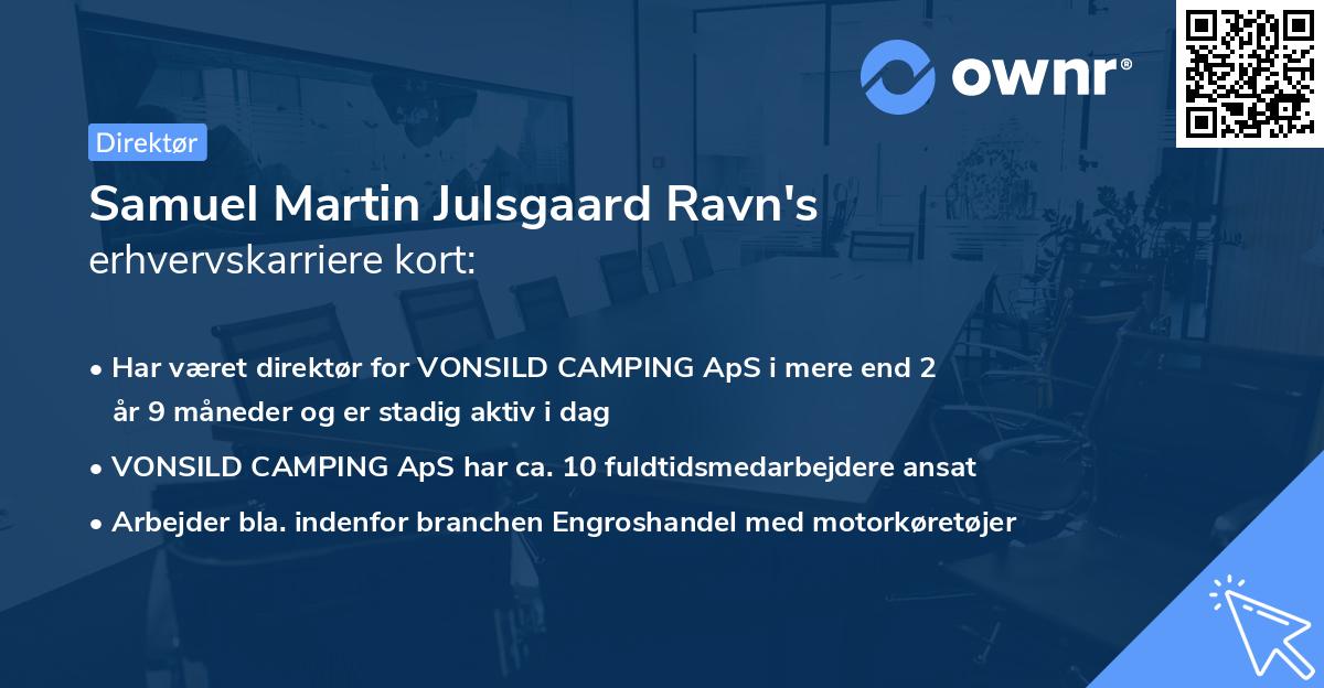 Samuel Martin Julsgaard Ravn's erhvervskarriere kort