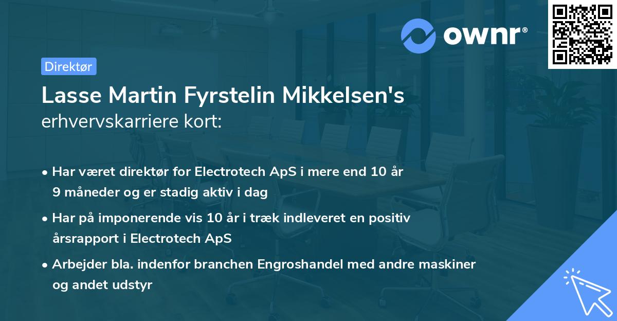 Lasse Martin Fyrstelin Mikkelsen's erhvervskarriere kort