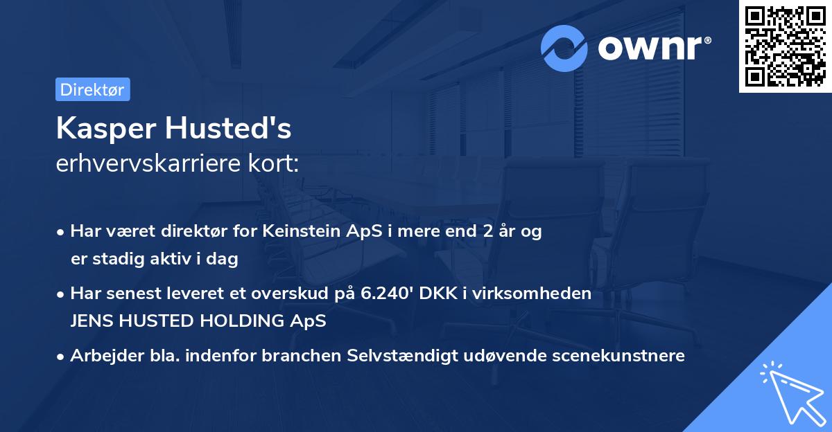 Kasper Husted's erhvervskarriere kort