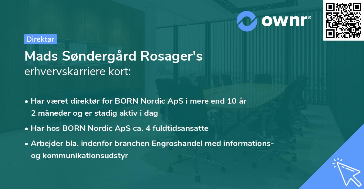 Mads Søndergård Rosager's erhvervskarriere kort