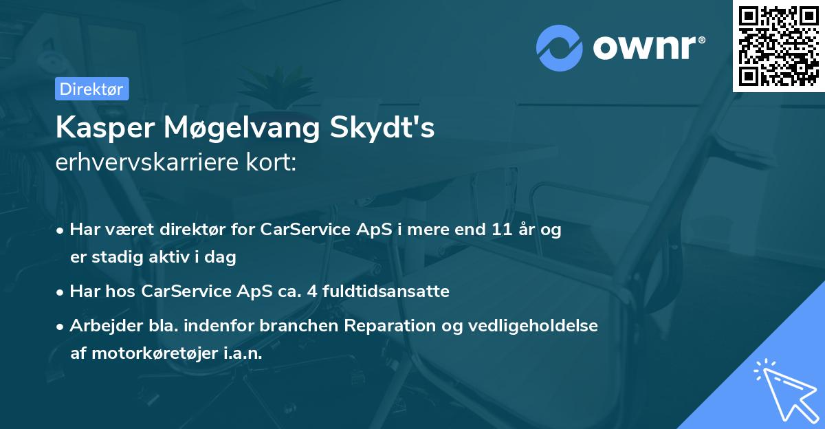 Kasper Møgelvang Skydt's erhvervskarriere kort