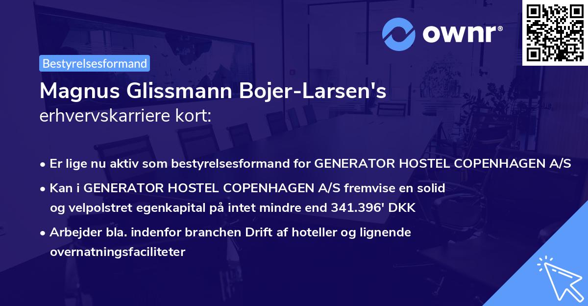 Magnus Glissmann Bojer-Larsen's erhvervskarriere kort