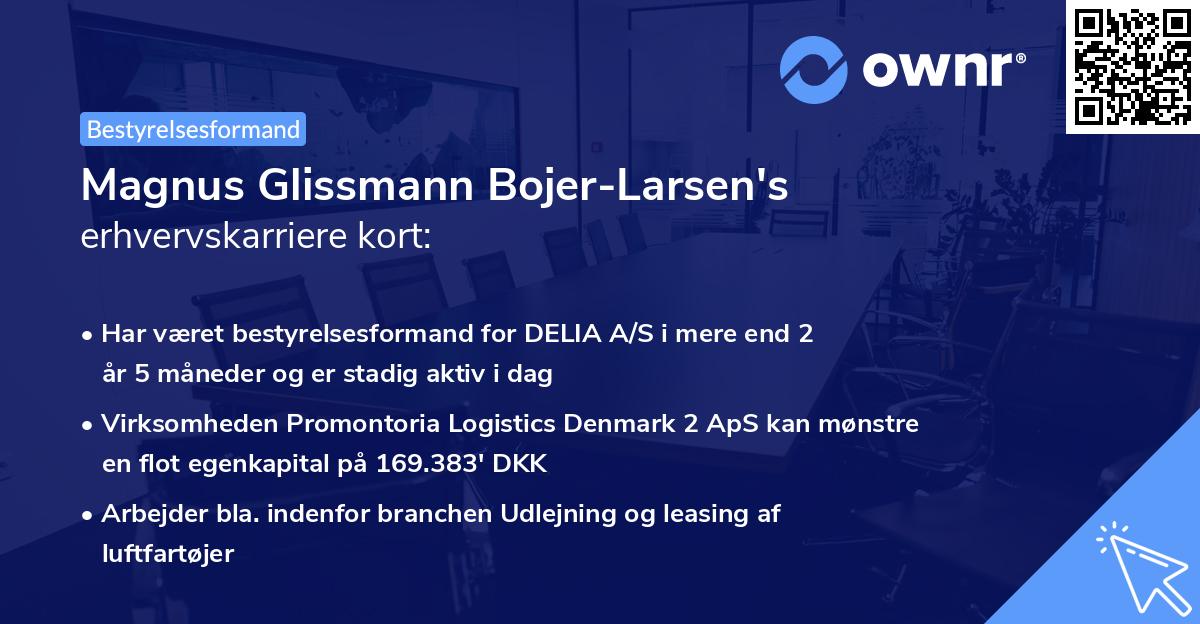 Magnus Glissmann Bojer-Larsen's erhvervskarriere kort