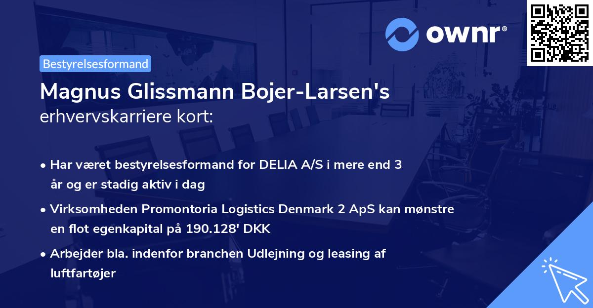 Magnus Glissmann Bojer-Larsen's erhvervskarriere kort