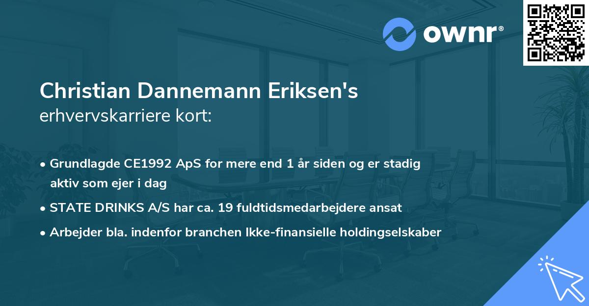 Christian Dannemann Eriksen's erhvervskarriere kort