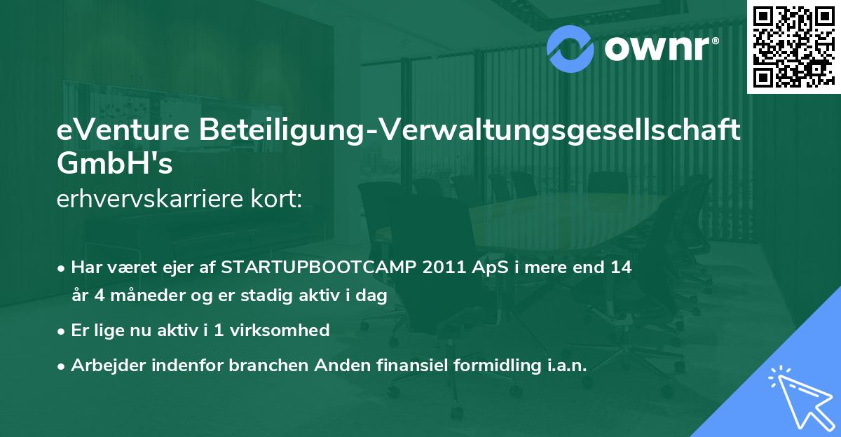 eVenture Beteiligung-Verwaltungsgesellschaft GmbH's erhvervskarriere kort