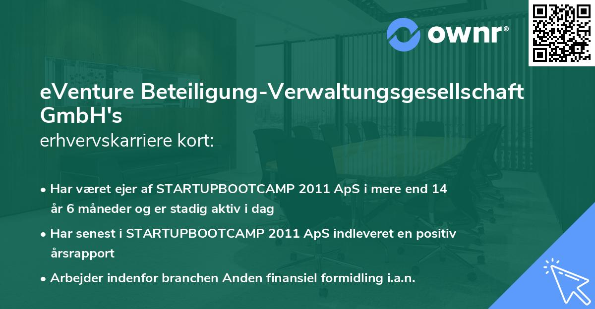 eVenture Beteiligung-Verwaltungsgesellschaft GmbH's erhvervskarriere kort